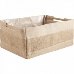 Corbeille de rangement en jute pliable