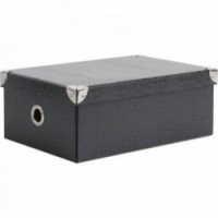 Gray foldable cardboard storage box