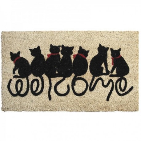 Doormat cats welcome