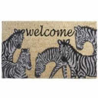 Fußmatte Zebras willkommen