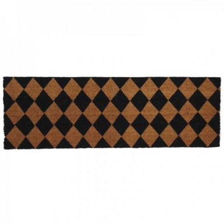 Large checkerboard coconut doormat