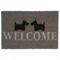Coconut Doormat Welcome Dog