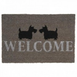 Coconut doormat dog welcome
