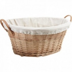 Light wicker laundry basket