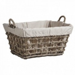 Gray laundry basket
