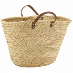 Natural straw shopping bag