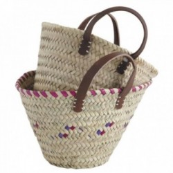 Tote bag for children in natural palm