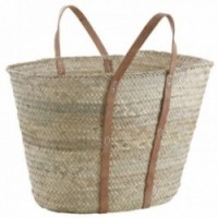 Straw palm shopping bag beach cabas basket