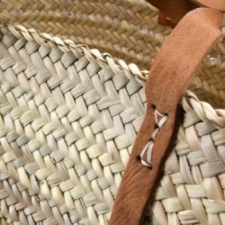 Straw palm shopping bag beach cabas basket