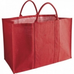 Rød jute kubbepose