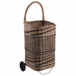 Dwukolorowy wiklinowy wózek