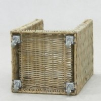 Roller Log Hållare Grå & Metall Dålig: Trävagn Design Storage Trolley Praktisk Eldstad