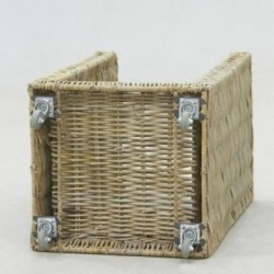Roller Log Holder Gray & Metal Poor: Wood Cart Design Storage Trolley Practical Fireplace