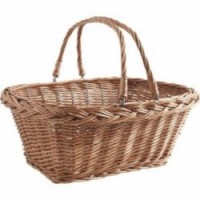 Prostokątny kosz wyścigowy w Buff Wicker