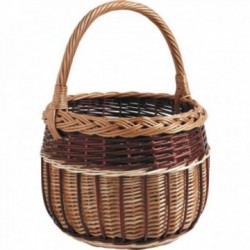 Round wicker market basket