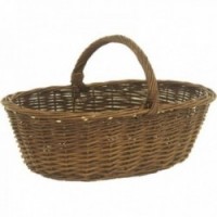 Panier à champignons en osier brut