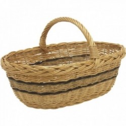 Buff Wicker Mushroom Basket