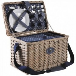 Gray stained wicker picnic...