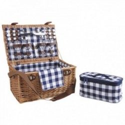 Isolierter Picknickkorb aus Weidengeflecht für 4 Personen