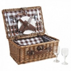 Insulated picnic basket for...