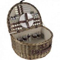 Wicker picnic basket 4 covers