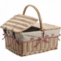 Picnic basket with 2 wicker...