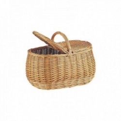 Wicker basket with lids