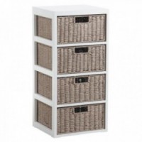 Wooden cube dresser 4 drawers