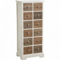 Chest of 12 drawers in solid pine apothecary