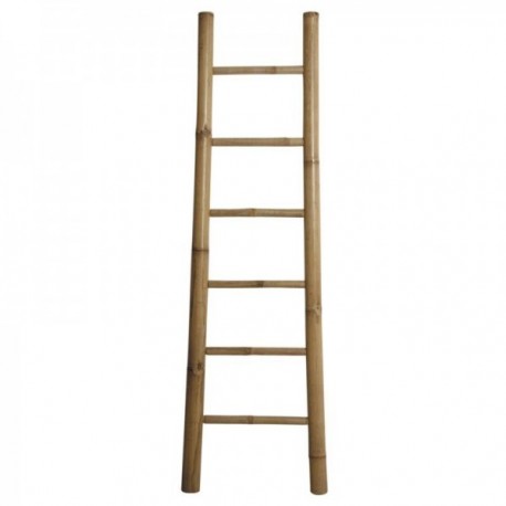 Ladder naturel bamboe handdoekenrek