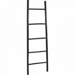 Black bamboo towel ladder