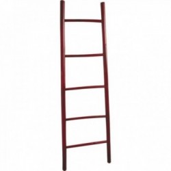 Red bamboo towel ladder