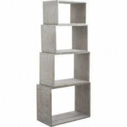 Gray wooden cube shelves