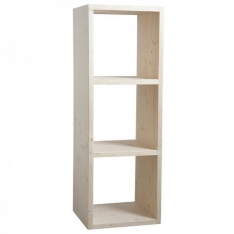 Shelf 3 kostki w surowym drewnie