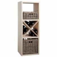 Shelf 3 kostki w surowym drewnie