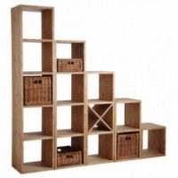 Shelf 3 kostki w woskowanym drewnie