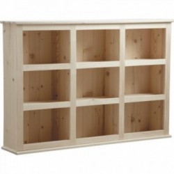 Raw wood shelf 9 compartments