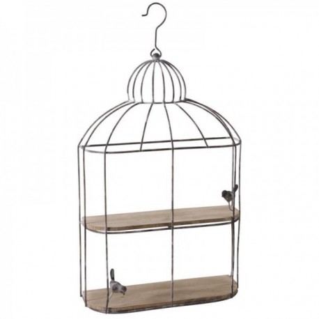 Półka ścienna Ptak Agent Metalowy i Drewno