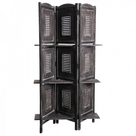 Ekran starzejący drewno z półkami