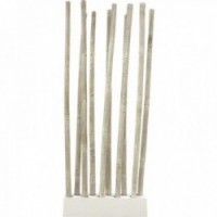 Näyttö valkoinen patinoitu bambu varret