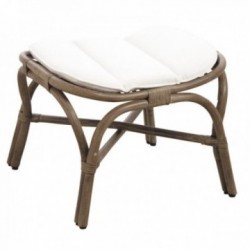 Puf Rattan Footrest z poduszką