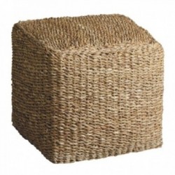 Square pouf in natural...