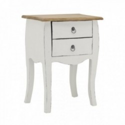 White wooden bedside table...