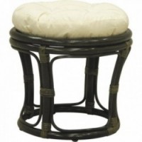 Rundstol rotting svart sete pute bomull: runde pouf sete stoff 100% bomull og naturlig side sete og elegant