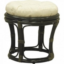 Round black rattan stool...