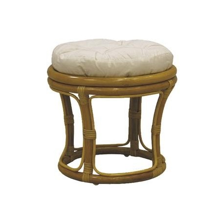 Krajowy rattan okrągły stołek z 100% tkaniny bawełnianej poduszki