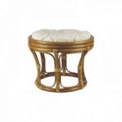 Round stool in honey rattan...