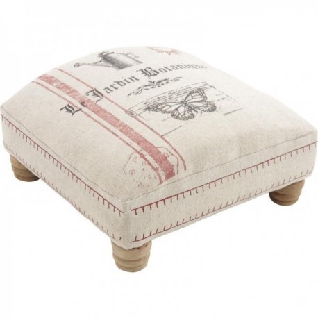 Fabric footrest slip with wooden feet