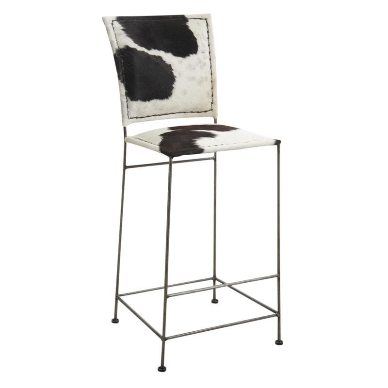 Black and white cowhide deals bar stools