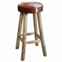 Drewniany stołek barowy